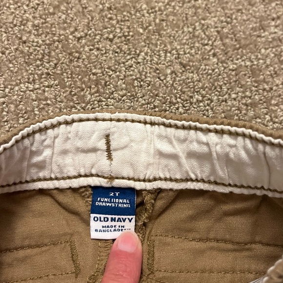 Old Navy Khaki Relaxed Pull-On Pants for Toddler Boys Functional Drawstring - Picture 2 of 3